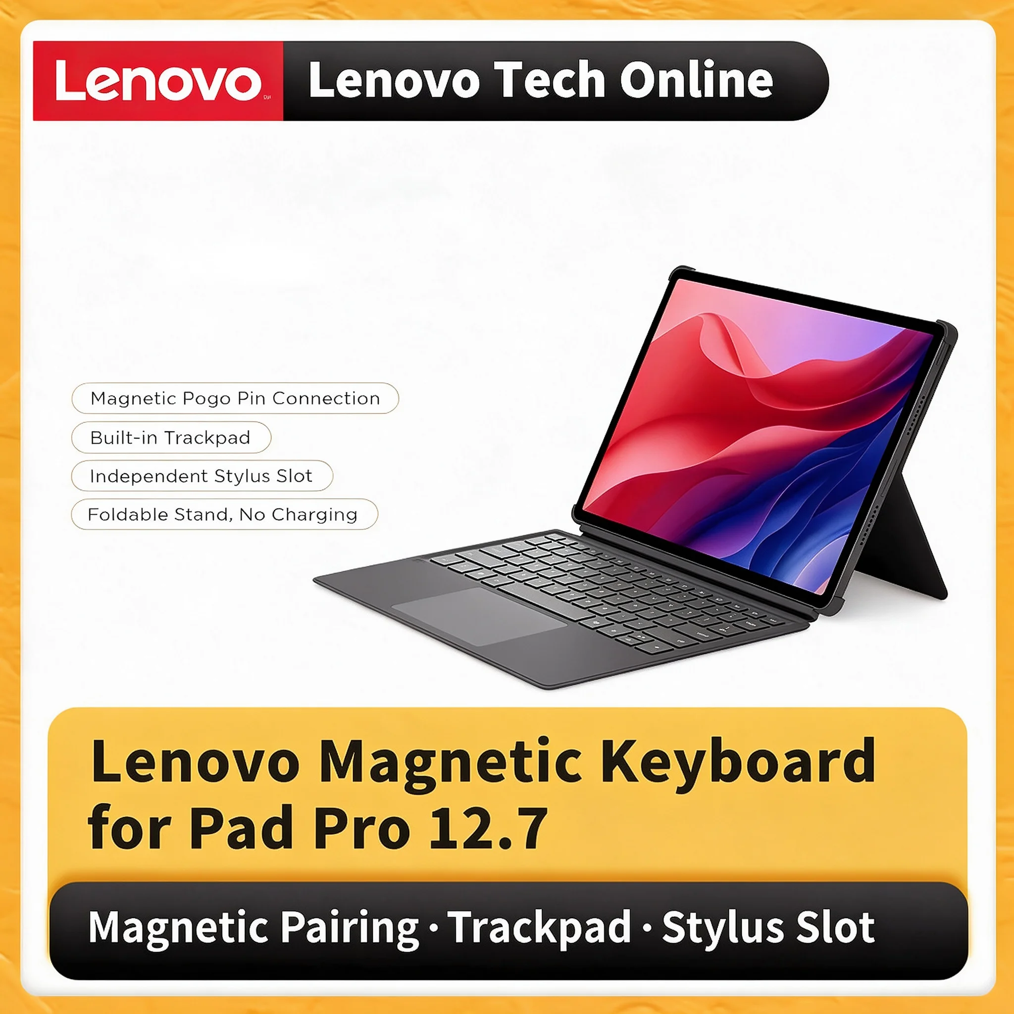 Original New Lenovo Magnetic Keyboard and Stand for Lenovo Xiaoxin Pad Pro 12.7