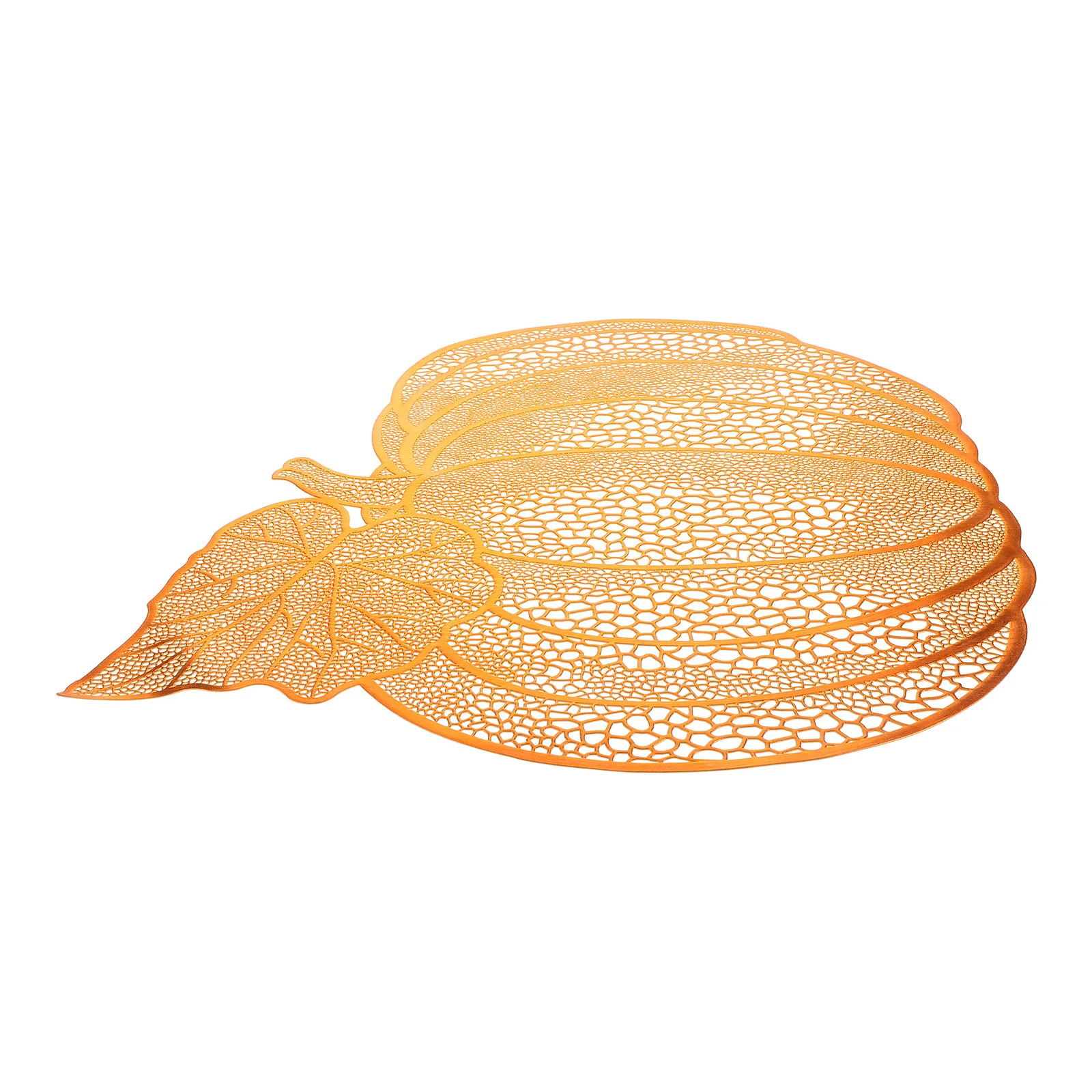 

Round Washable Placemats Set of 4 Heat Resistant Fall Autumn Pumpkin Design for Thanksgiving Table Decoration Indoor Outdoor