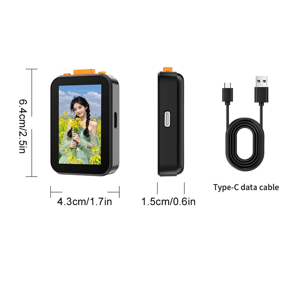 Écran de moniteur de Selfie sans fil RK-X40H, pour iPhone, 850mAh, Bluetooth, réglage de la mise au point de l'obturation, support de téléphone, écran Selfie Vlog en direct