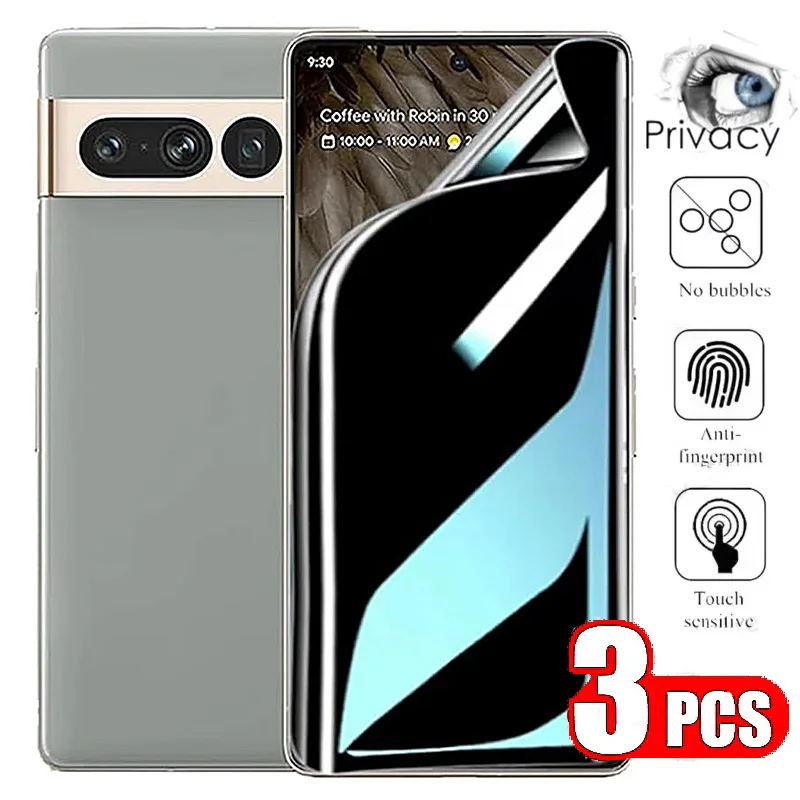 2Pcs Privatsphäre Hydrogel Für Google Pixel 3a 4 4a 5 5a 6 6a 7 7a 8 8a 9 9a 10 Pro XL 5G Anti Spy Screen Protector Flim – Detail 1