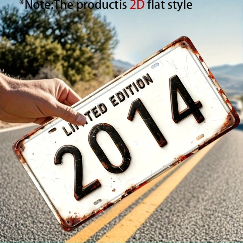 

1 шт. 2D плоская винтажная металлическая декоративная табличка лимитированной серии 2014 года в деревенском стиле, настенное украшение, идеально подходит для автолюбителей, коллекционная.