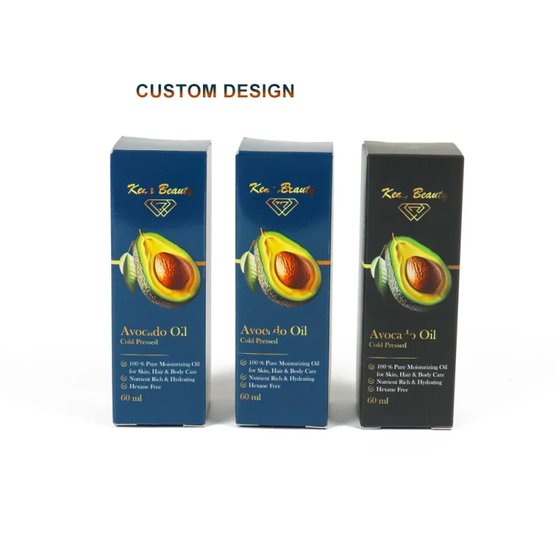 customized Crown Win Avocado Element  Printed Foldable Copper Tuck End Box with Spot UV Coated Matt Glossy Lamination Optional I