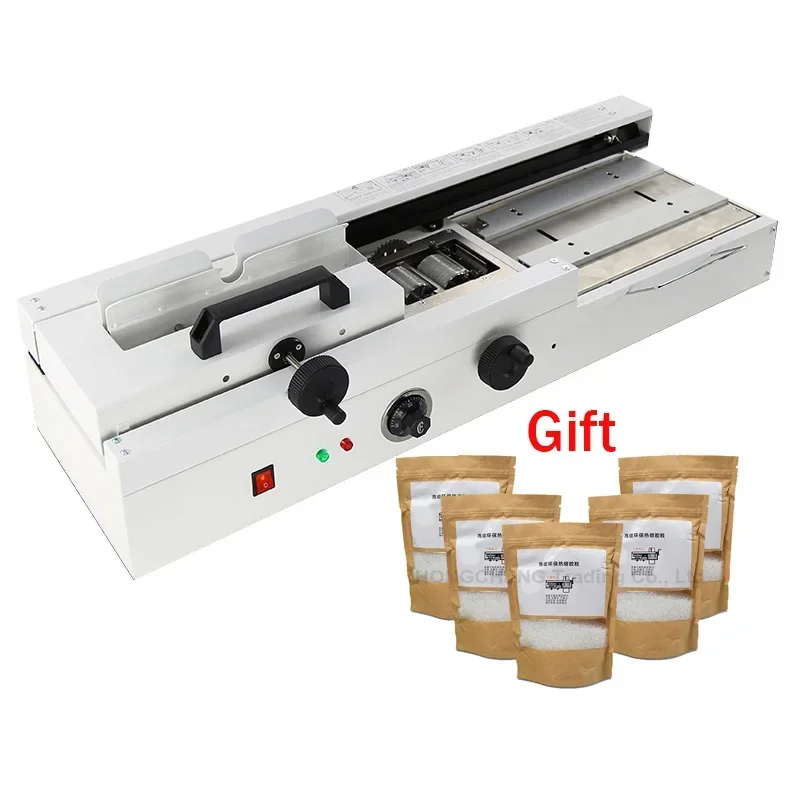 A4 Glue Binding Machine Hot Melt Glue particles Wireless Glue Binding Machine punch Automatic Office Binding Machine 220V