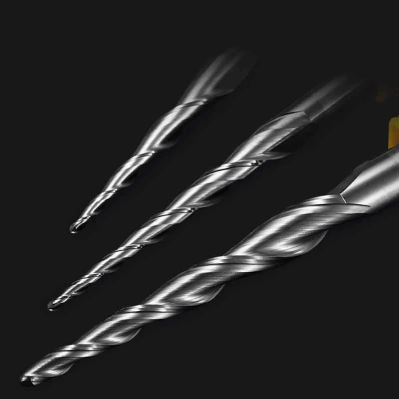 

1 шт. HRC55 2F коническая сферическая концевая фреза с ЧПУ-D3.175/D4/D6/D8/D10/D12 коническая конусная фреза с твердосплавным покрытием вольфрама