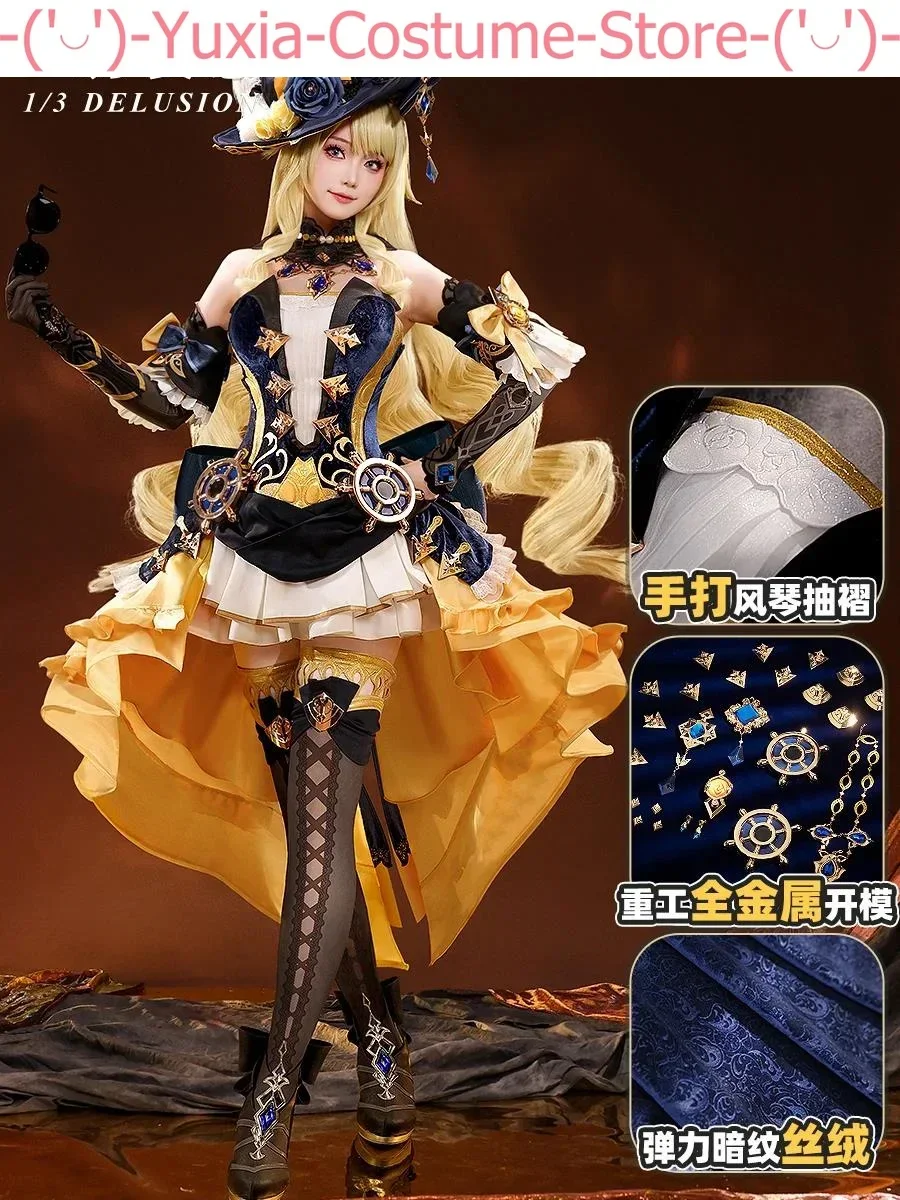 Genshin Impact Navia tuta da gioco elegante vestito adorabile uniforme Costume Cosplay festa di Halloween gioco di ruolo vestito da donna