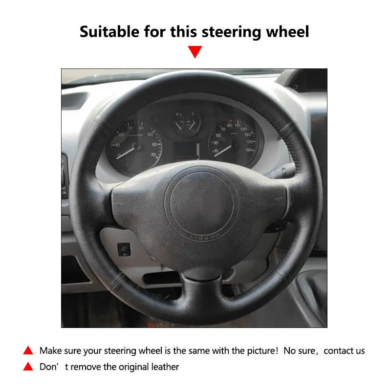 Car Inner Accessories Steering Wheel Leather Cover Trim For Citroen Berlingo Jumpy 2009-2016 Toyota Proace 2013 2014 2015 2016