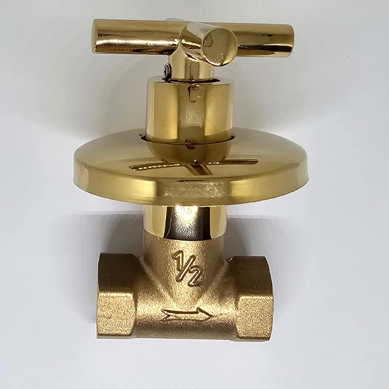 Hoekstopkraan Rechte Door Valve Quick Open Langzaam Open Koperen Spoel Messing Water Afsluiter Innerlijke Draad Driehoek Klep Kranen