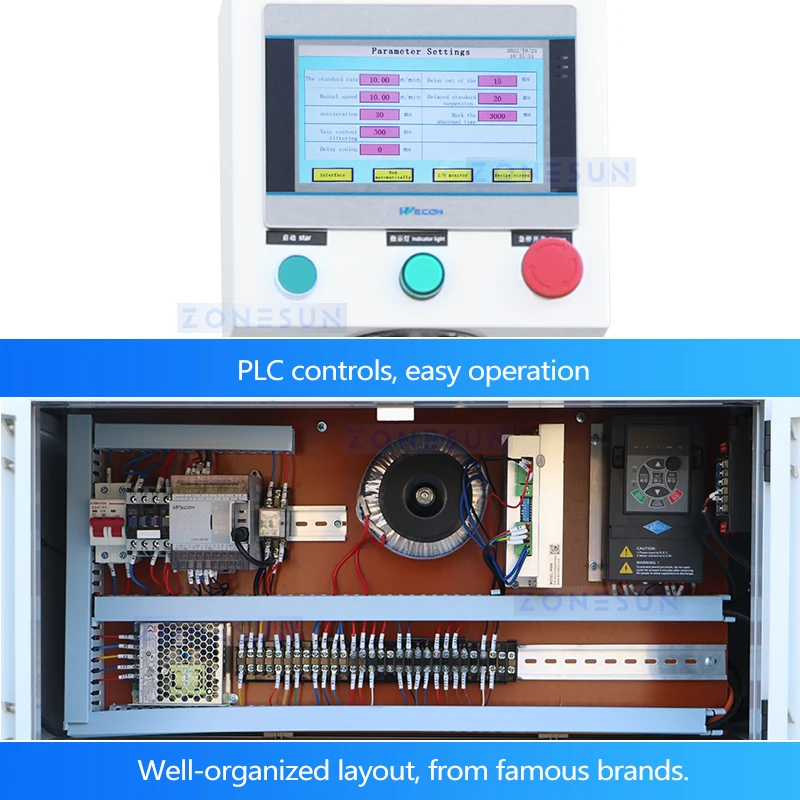 ZONESUN التلقائي الأفقي التفاف حول التسمية أنبوب زجاجة آلة وسم الشفاه ماكياج ملصق تسمية قضيب ZS-TB823