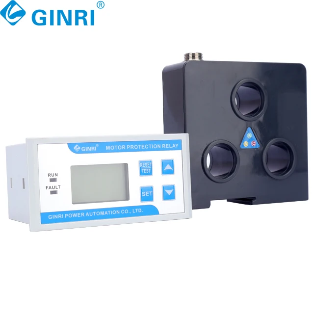 GINRI MDB-301 LCD Display 3-phase Current Motor Protector Overload/UnderLoad Protection Relay