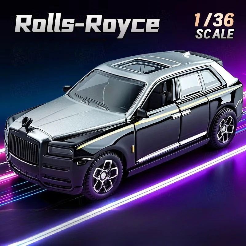 

2025 latest die-cast alloy 1/36 Rolls-Royce Cullinan model children's toy car/holiday gift collection ornament decoration