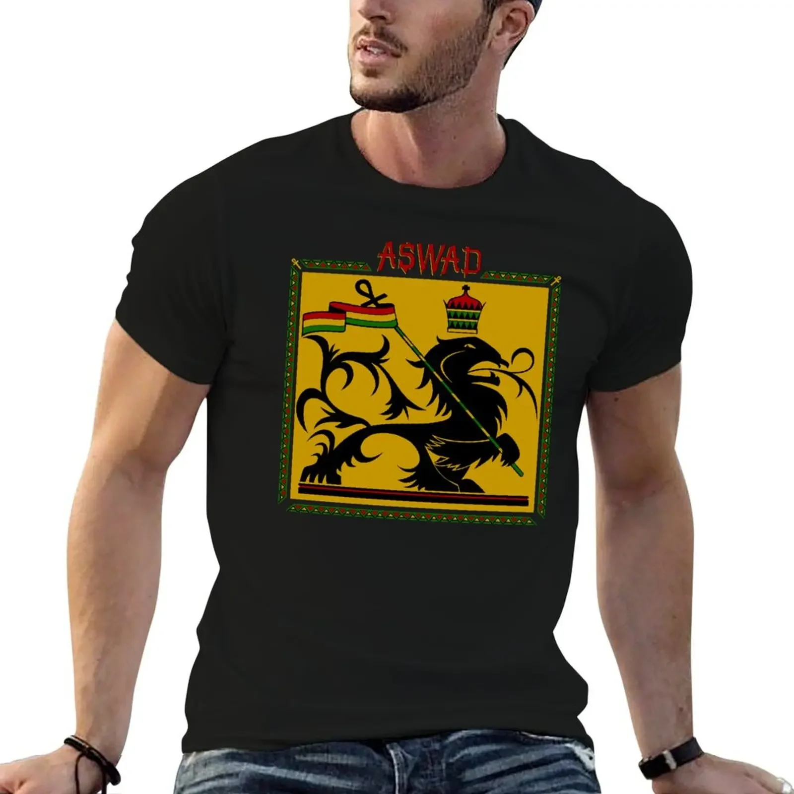 

Aswad Reggae T-Shirt hippie clothes oversized graphic tee vintage anime shirt mens graphic t-shirts anime