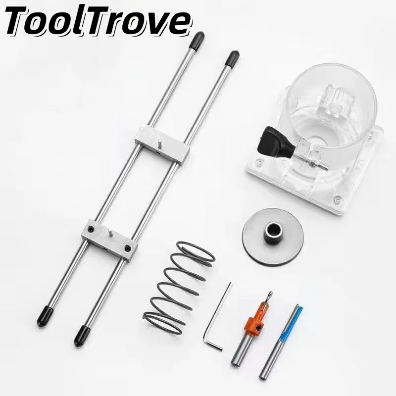 Lock Latch Hole Cutter - Router Lock Hole Drilling Mini Jig, Door Frame & Wooden Door Lock Installation Tool