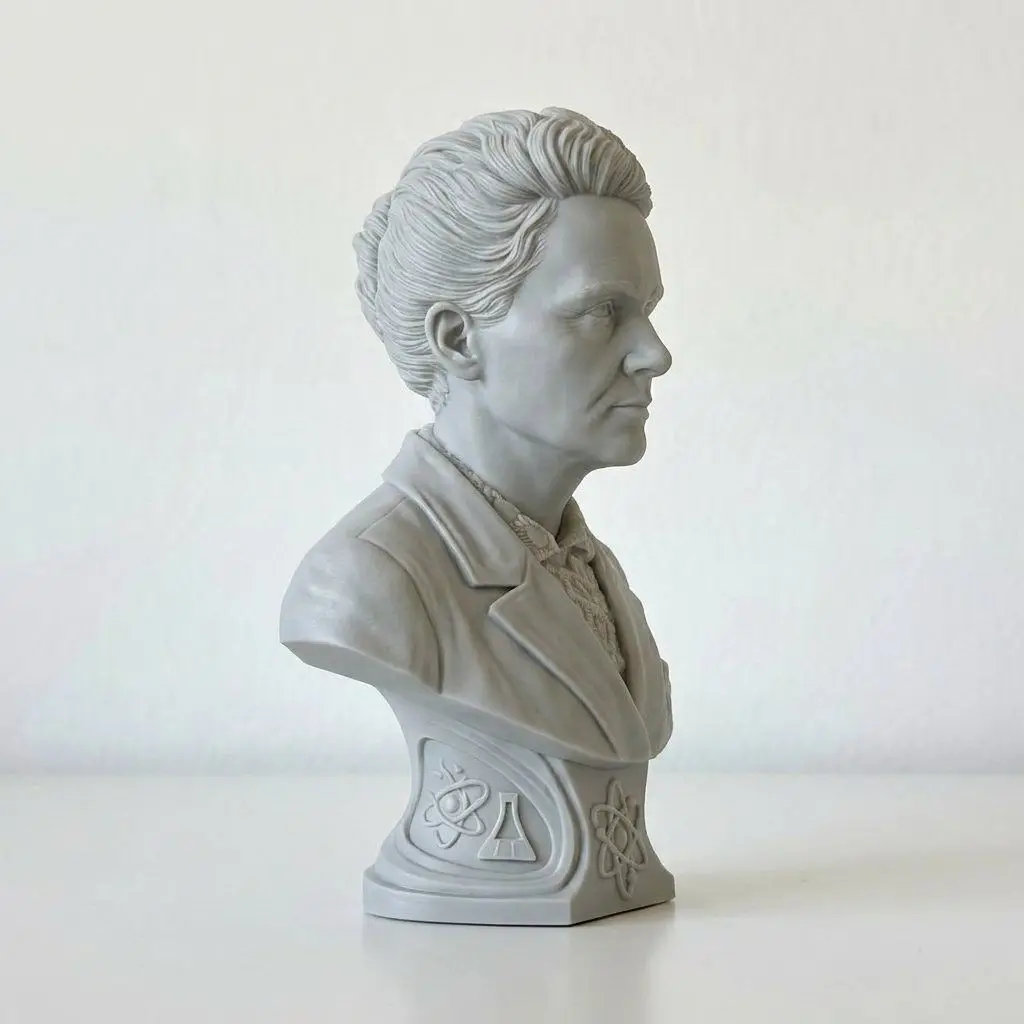 Statue of Madame Curie Chemist 3D Printed Resin Model DIY Coloring Self-assembly Figurine Miniature Decoration Craft Gift
