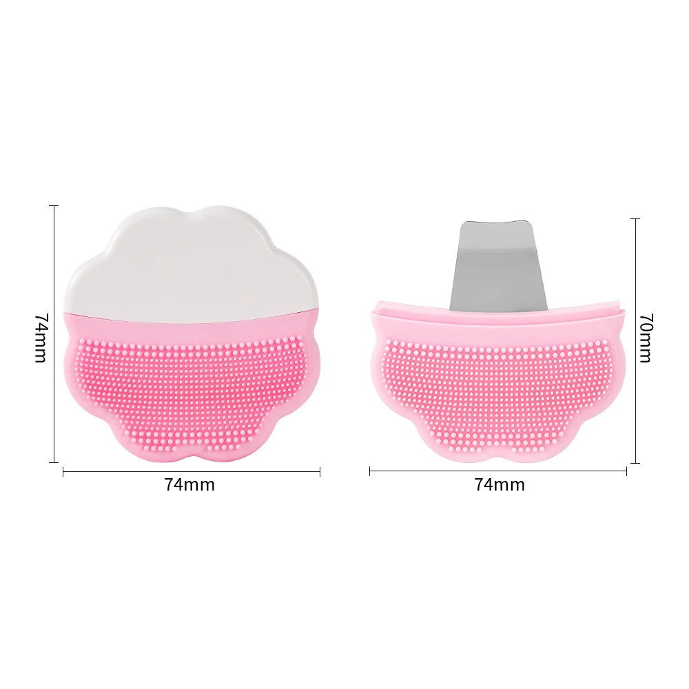 2-in-1 Face Brushes with Skin Scrubber Peeling Blackhead Remover Deep Face Cleaning Ultrasonic Ion Ance Pore Cleaner Facial