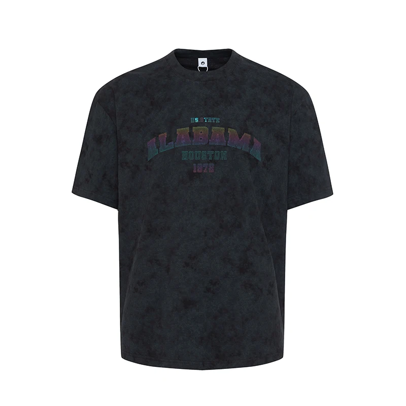 

F9893 American T short-sleeved printed high-quality tide personality loose casual fashion trend versatile male models
