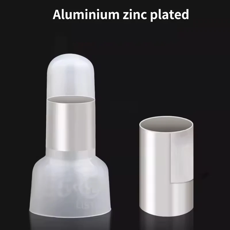 120/100 Buah Tutup Crimp Ujung Tertutup 22-16 16-14 12-10 AWG Terminal Konektor Kawat Pengukur ZiiZ Putih