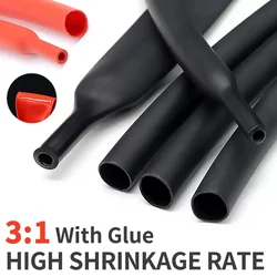 10/50 Meters 3:1 Heat Shrink Tube with Glue Polyolefin Shrinking Assorted Heat Shrink Tube Wire Cable Sleeving Tubing