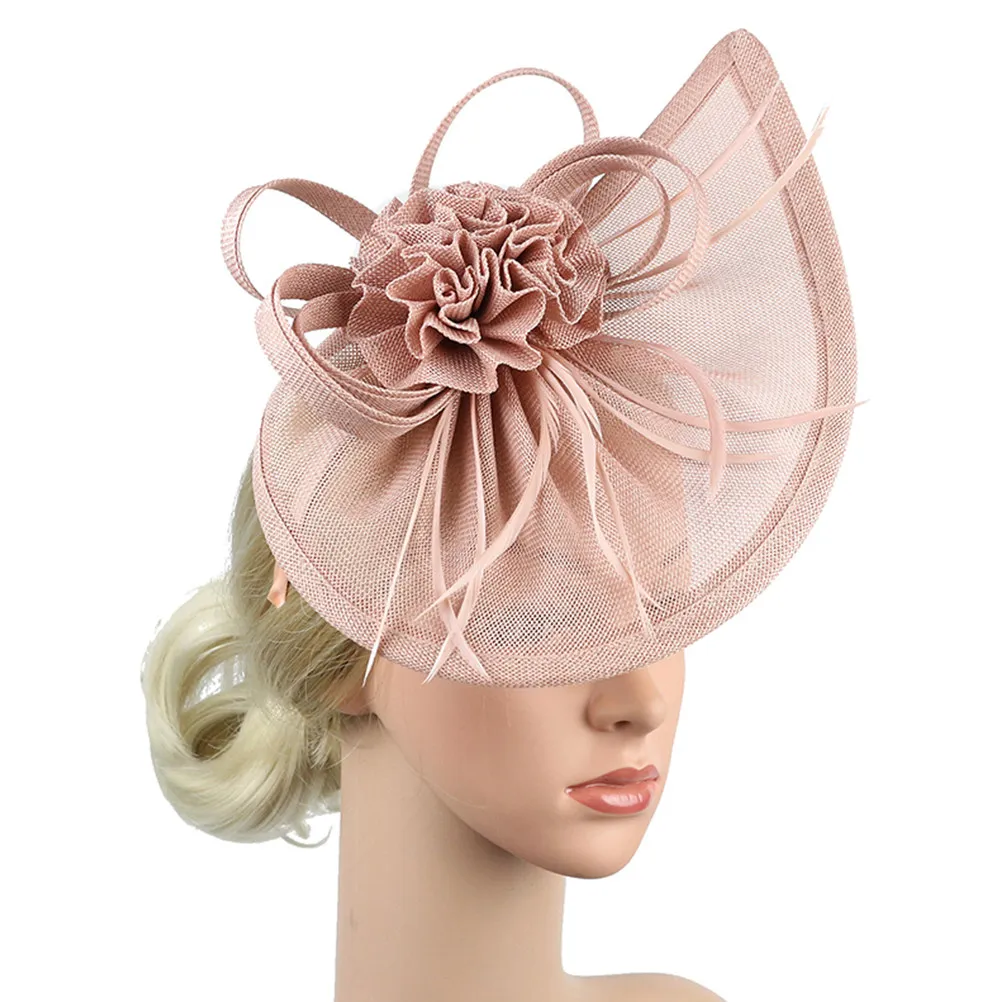 

Retro Bride Tops Hat Fascinator Wedding Bridal Headband Elegant Hair Accessory for Party Masquerade Tops Hat Headband