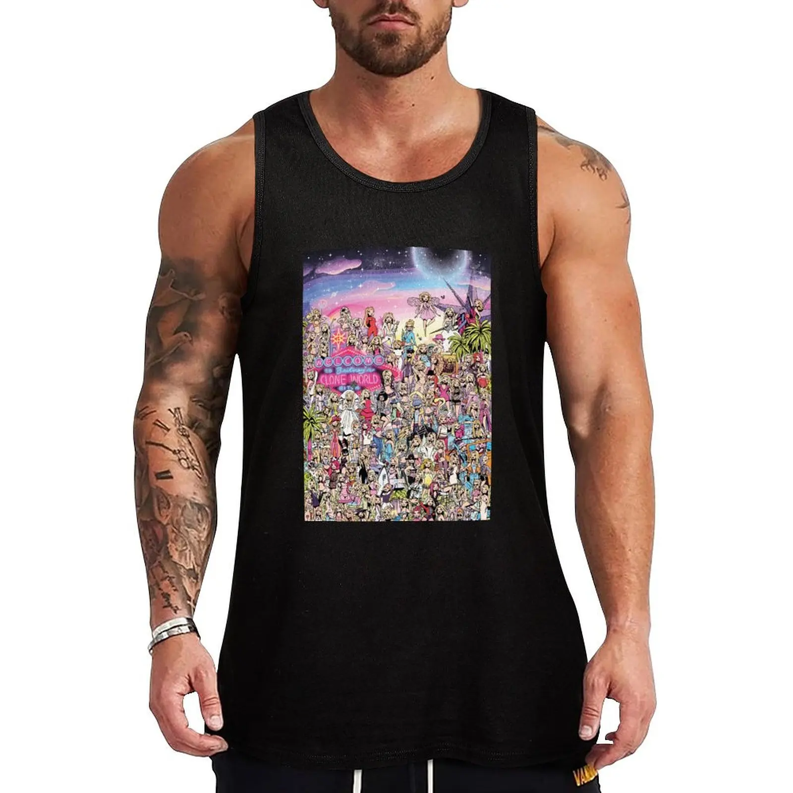 

Britney's Clone World Tank Top gym Men's t-shirts t shirt man vest anime gym