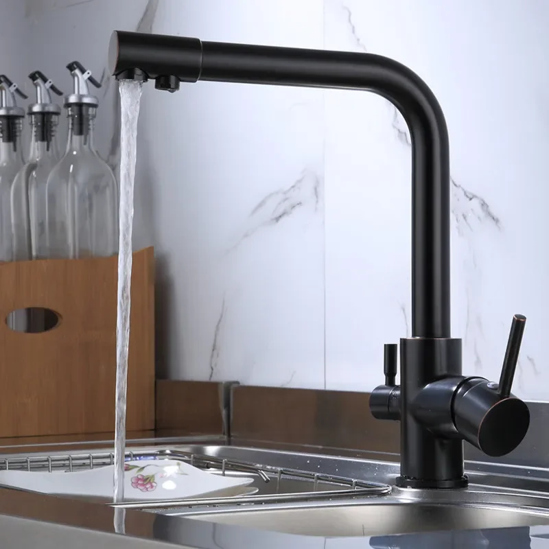 

Filter Kitchen Faucets Black/Silver Copper 360 Rotate Nozzle Sink Tap With Water Purification Feature Crane Kitchen Mixer Taps