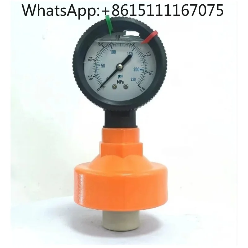 UPVC PP PVDF CPVC Series Diaphragm Pressure Gauge FPM Diaphragm Acid Alkali Resistant Stainless Steel All-Plastic Dial
