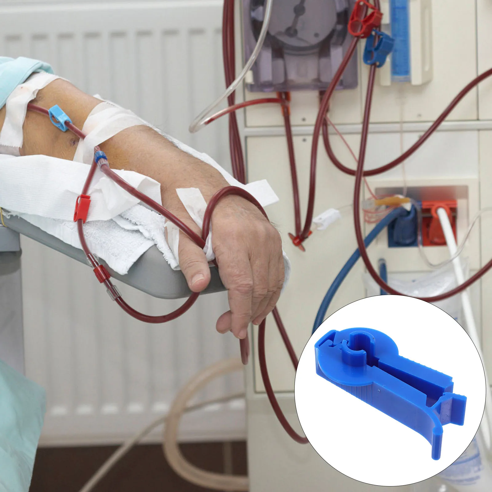 6Pcs Peritoneal Dialysis Fixator Peritoneal Pipeline Clips Peritoneal Dialysis Tubing Clips for Patients