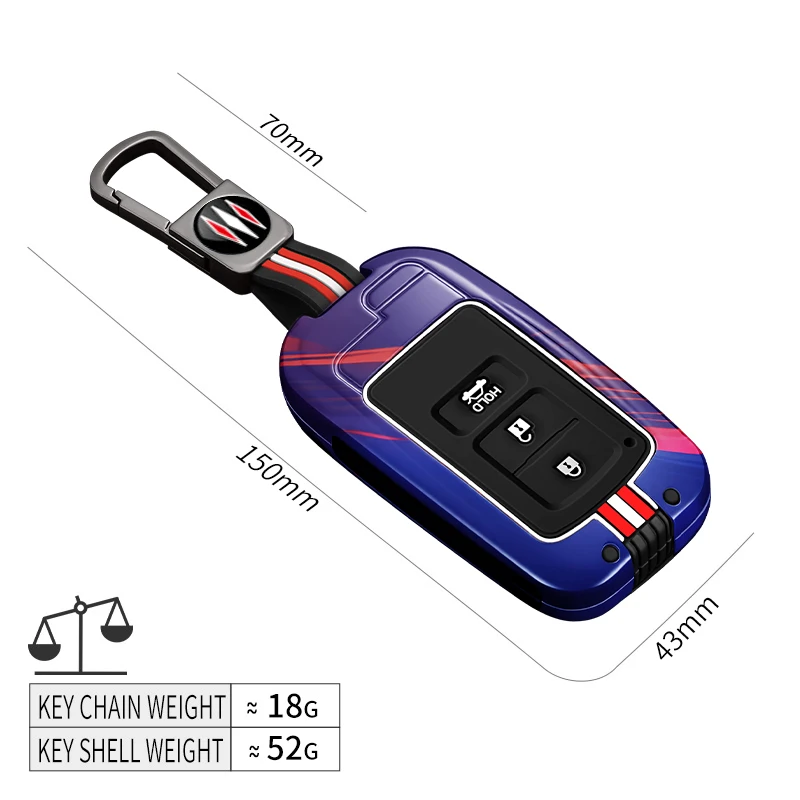 New zinc alloy car key modification shell suitable for Toyota old Camry generation Junrui car key buckle key protective cover
