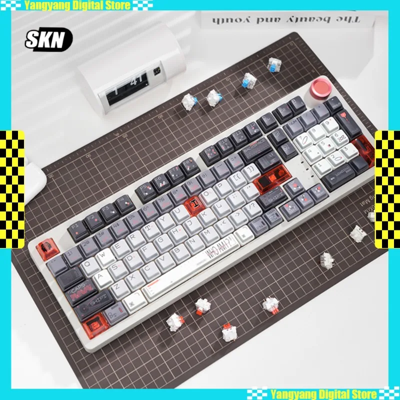 

Skn Qinglong Механическая клавиатура Беспроводная RGB Настраиваемая GASKET PRO Горячая замена TTC Пламя Красный переключатель Игровая клавиатура ПК Подарки