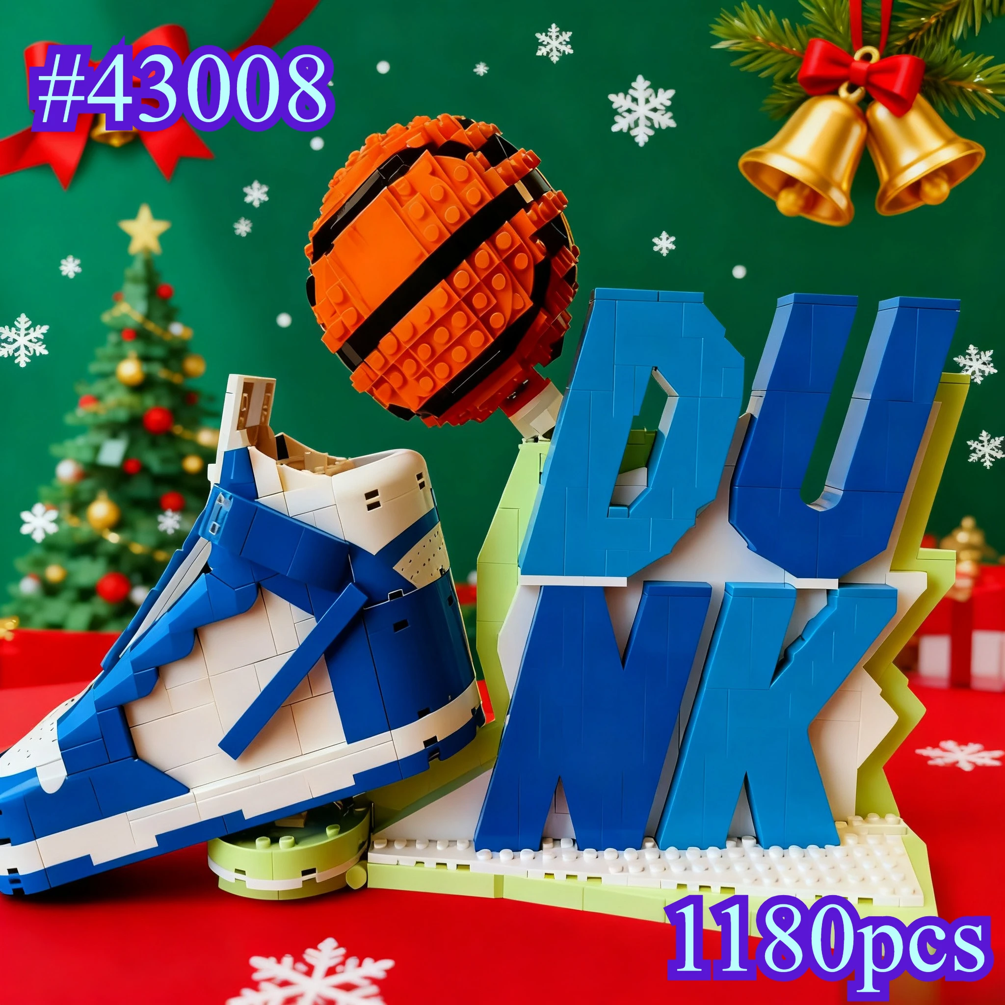 블루 앤 화이트 스포츠 슈즈 43008 빌딩 블록 세트 레고 호환 파티클 크리스마스 선물용 1180개