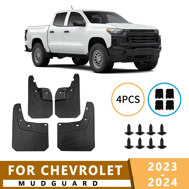 

Mud Flaps Fit for Chevrolet Colorado 2023-2024 Mudguards Tire Fenders Splash Proof Accessories Wheel Guards 4ps
