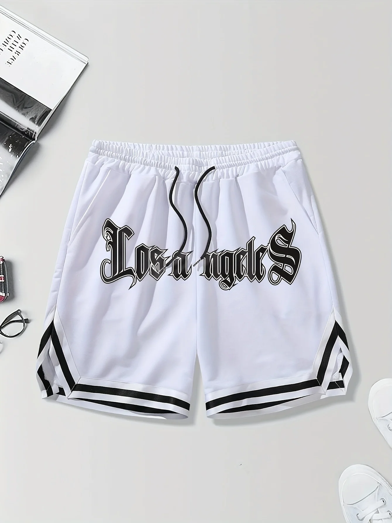 

New 3D letter printed casual fitness fashionable sporty breathable lightweight and soft men's shorts for summer 2025