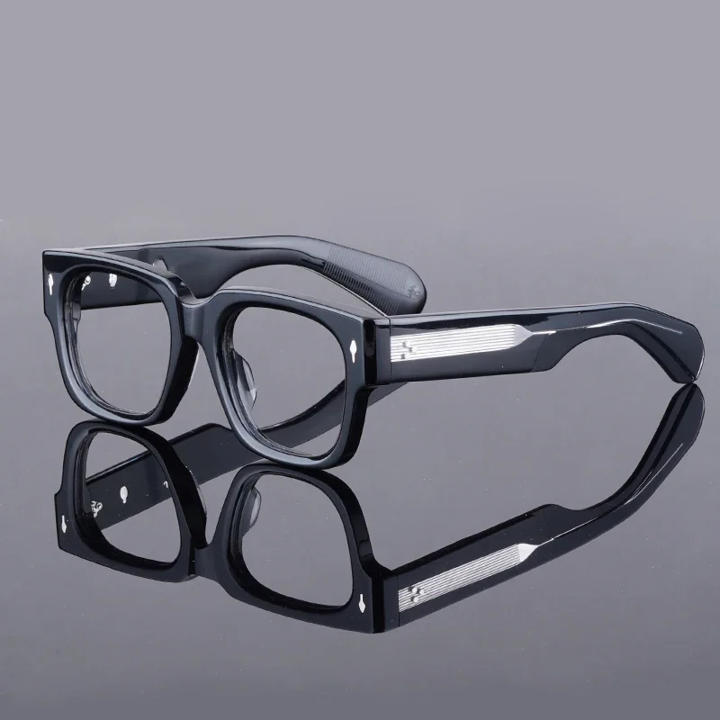 ENZO High Quality Square Acetate Sunglasses Frame Men Vintage Brand Design Driving Traveling Shades Eyewear Glasses