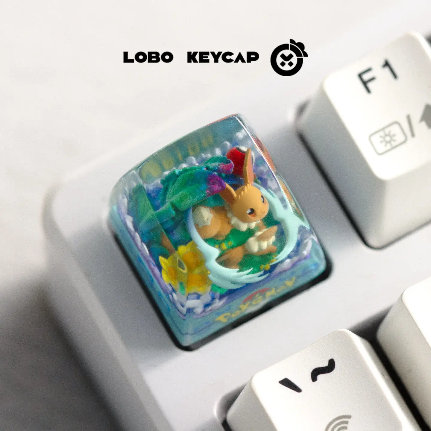 Pokemon Pikachu Transparente Esc-Tastenkappe Tastaturzubehör Anime Niedliche Harz-Schrumpfkleber Handgefertigte Tastenkappen Anime-Fans Geschenk