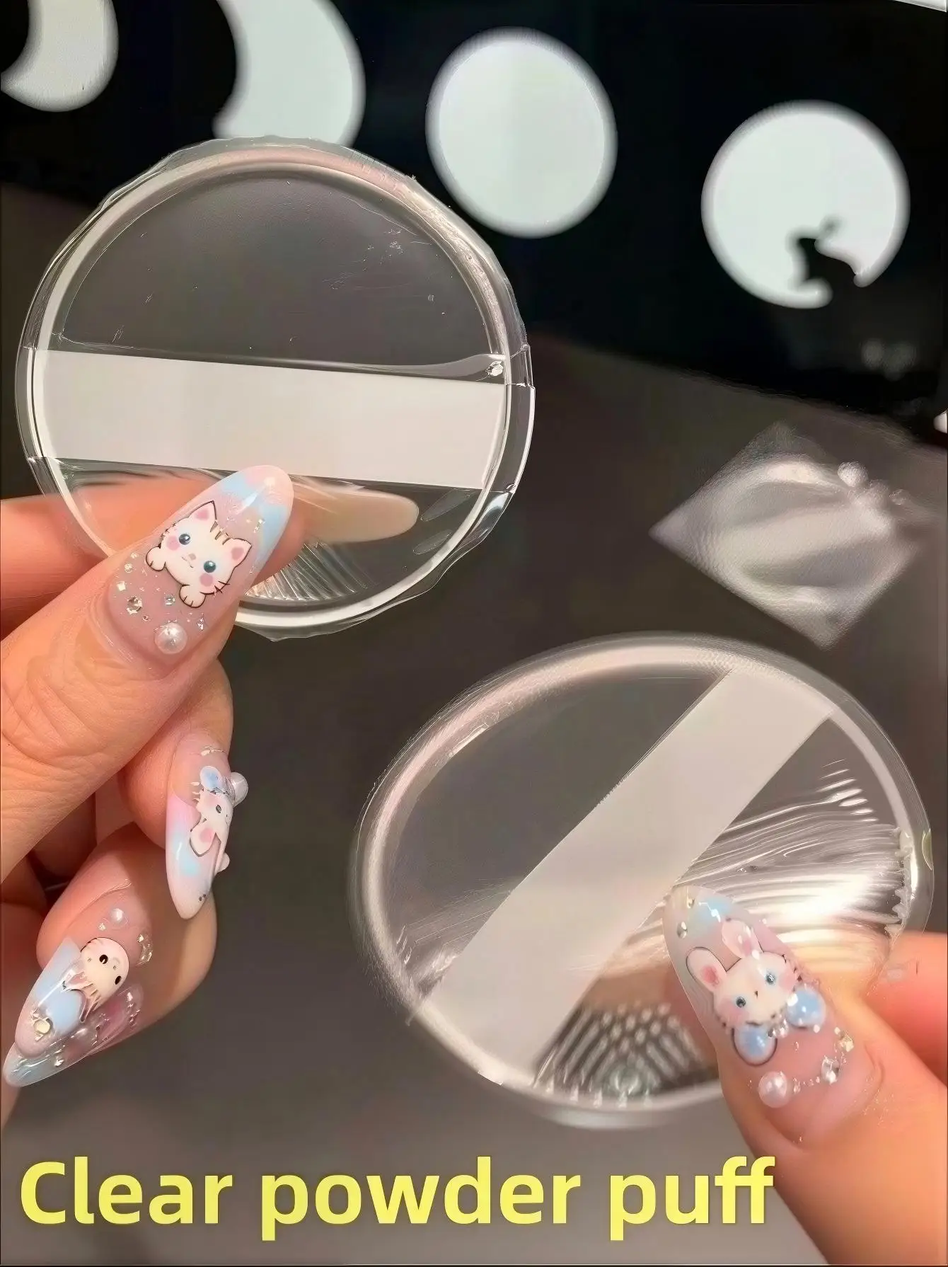 1/2Pcs Silicone Makeup Sponge, Water-Based Crystal Jelly BB Cushion Puff, Transparent Makeup Foundation Sponge, Non-Absorbing