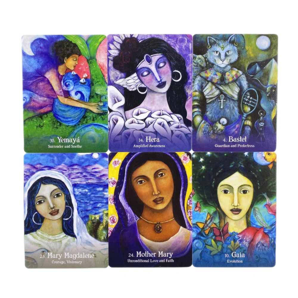 Sacred Mothers Of Goddesses Oracle Cards A 40 English Divination Edition Deck Borad Games