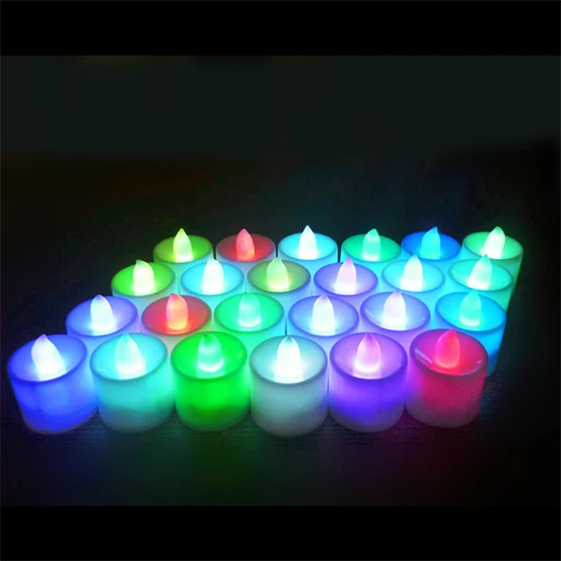 LED Candles Lights Battery Operated Flameless Warm White Candles Lights For Valentine\'s Day Birthday Party Home Decoration