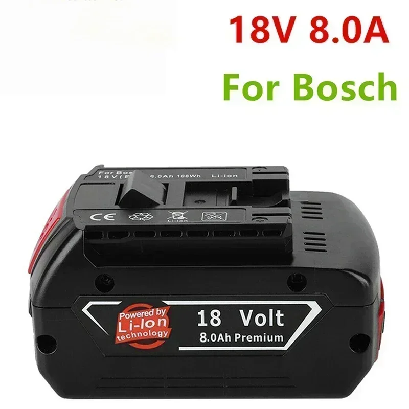 

SU 100%Original18V 8ah Rechargeable Lithium Ion Battery for Bosch 18V 6.0A Backup Battery Portable Replacement BAT609