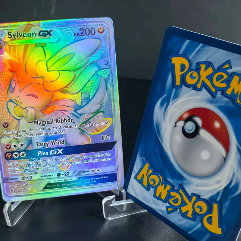 การ์ด DIY Pkm Ptcg ฉบับภาษาอังกฤษ ทีมแท็ก รีชิราม ไรคุอาซ่า ซิลเวียน มิมิกิว ลีฟีออน ลาเทียส ลาเทียส พิคาชู เซคروم จิราติน่า Gx