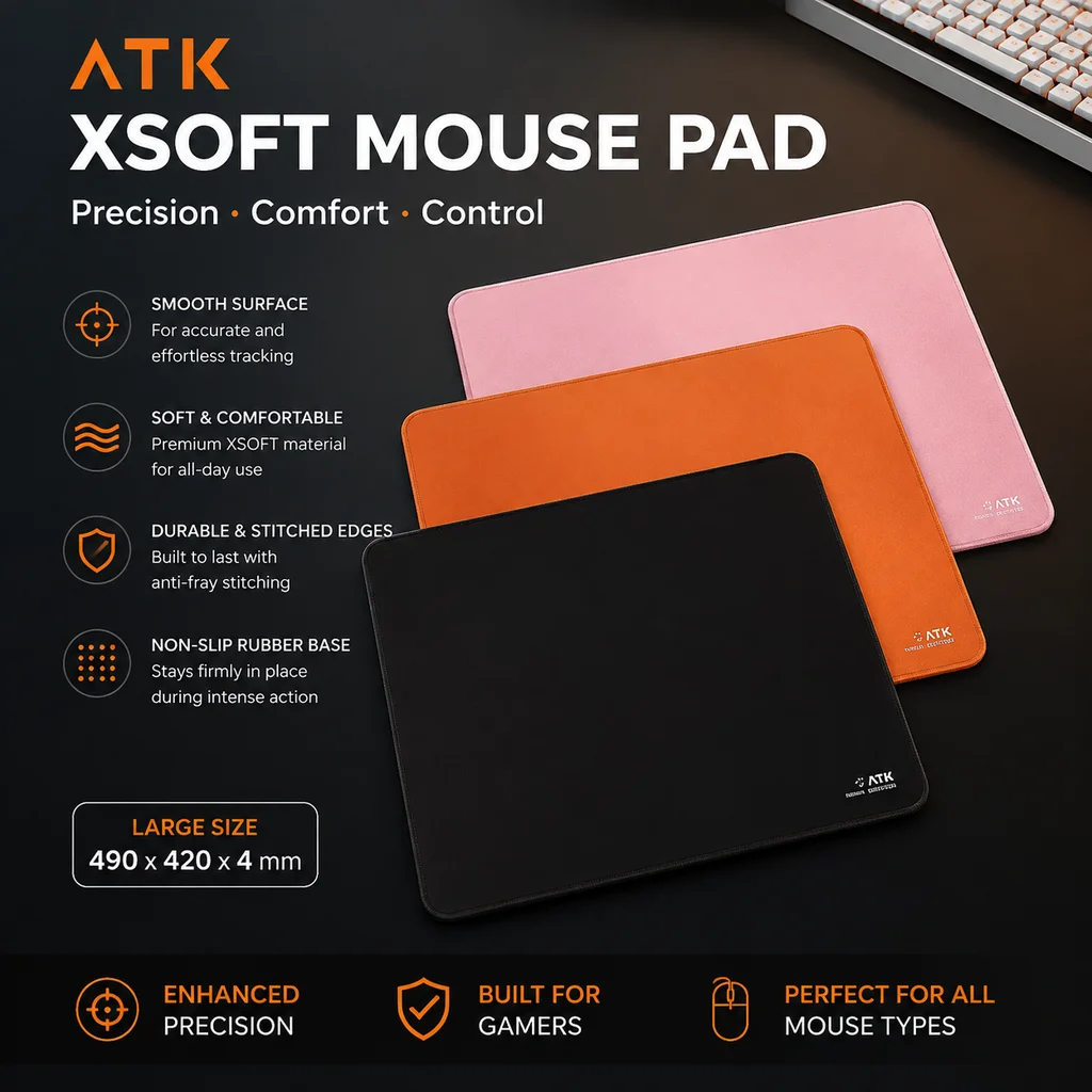 Genuine Atk Kong Xsoft Esports Mouse Pad For 60%-80% Mechanical Keyboard Anti Slip Pad Desktop Gaming Gears Poron Csgo For Game