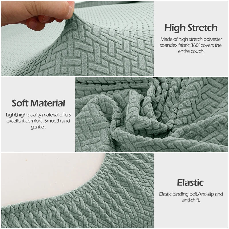 Jacquard Sofa Seat Covers Stretch Sofa Couch Cover for Living Room Sofa Cushion Cover Protector Removable Washable Slipcover