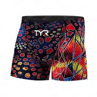 Summer Men's Swim Jammer Endurance Athletic Training Swimsuit Short Beach Swimming Trunks New Jammers Swimwear Sport Surf Shorts 3