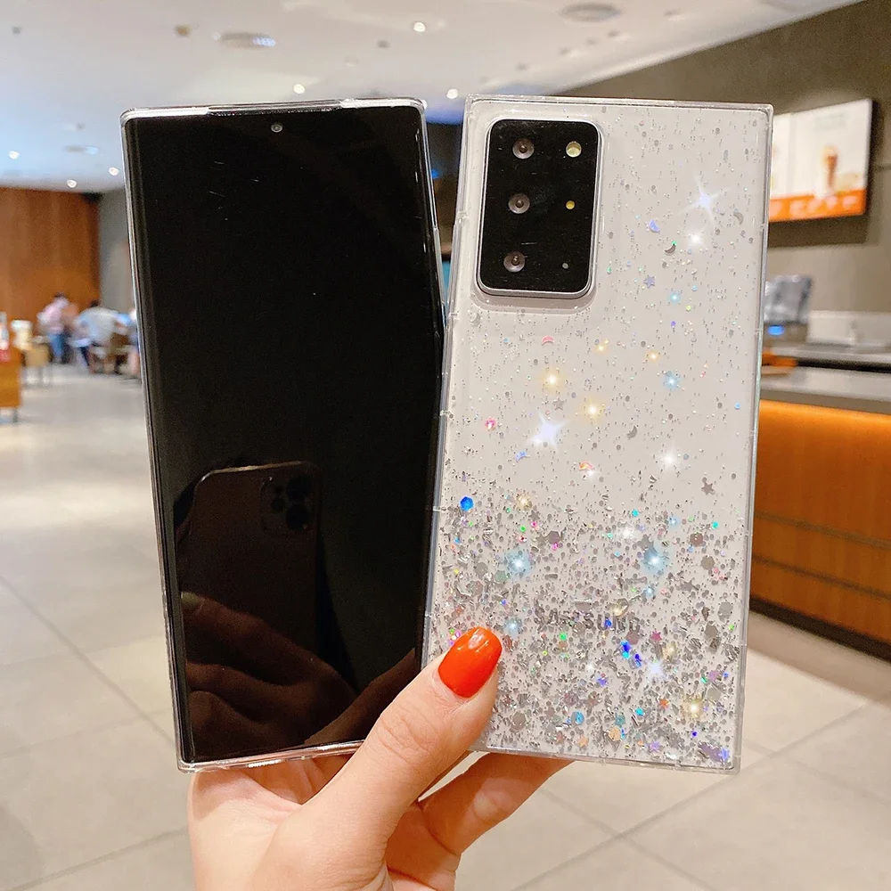 Glitter Sequin Phone Case For Samsung Galaxy S25 S24 S23 S22 S21 S20 FE S10 Note 20 Ultra 10 Plus A72 A54 A53 A52 Soft TPU Cover