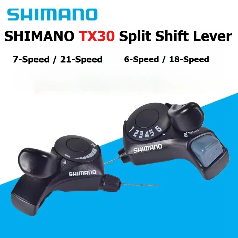 

SHIMANO TX30 Велосипедный переключатель Велосипедные переключатели для горного велосипеда Рычаг переключения большого пальца 6/7-скоростной 18/21-скоростной переключатель переключения передач