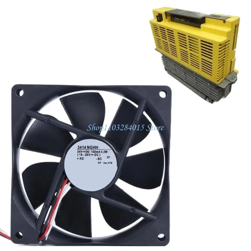 R6FF 9cm Fan Heat Dissipation Effective 3414NGHH 3414 NGHH 24V 9025 Cooling Fan for Desktop Computer Cooling Solution