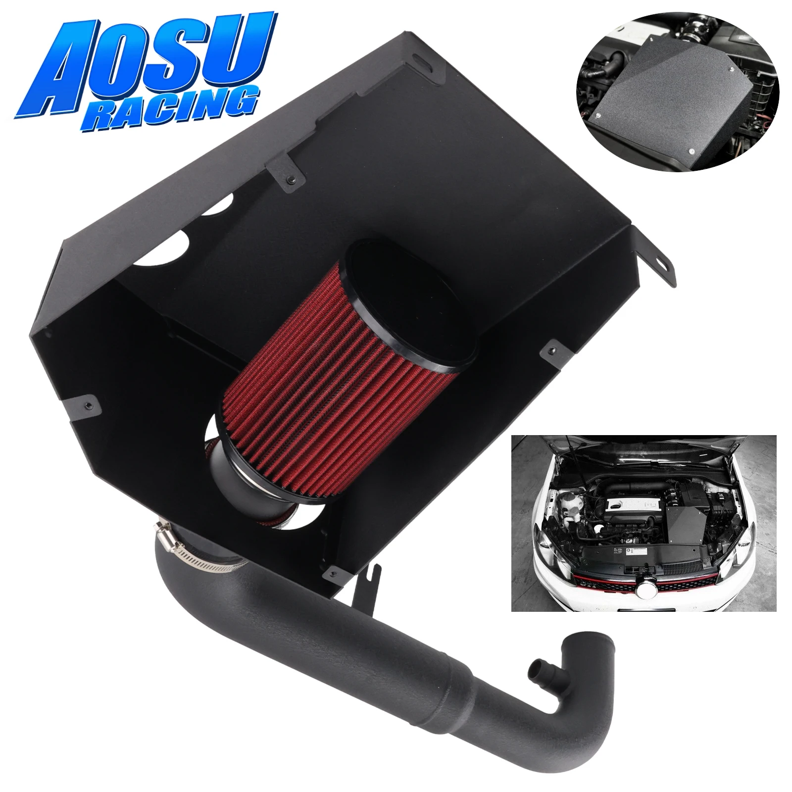 

Для VW комплект впуска холодного воздуха, сухой фильтр с теплозащитным экраном для Scirocco MK3 для Golf MK6 GTI для Skoda Octavia MK2 2008-2014 2.0