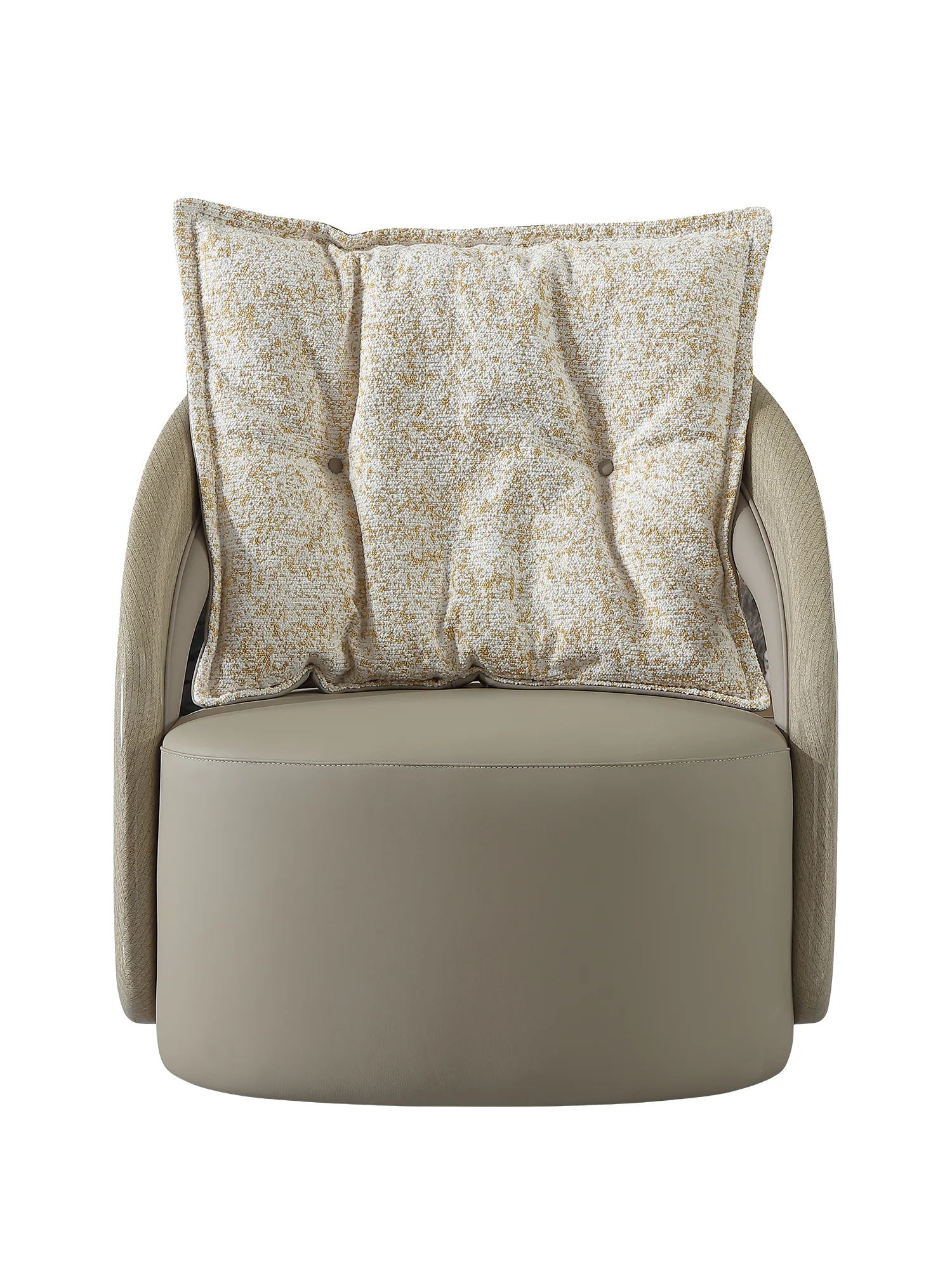 

Italian simple light luxury leather leisure chair living room modern single sofa chair