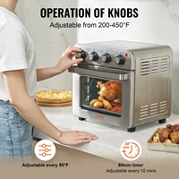 SucceBuy 18L 1700W Air Fryer Toaster Oven Stainless Steel Toaster Ovens Countertop Combo with Grill Home and Commercial Use 4