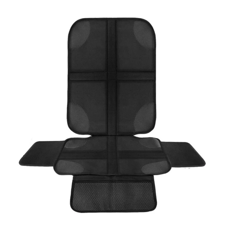 QM82 Car Seat Protector for Child Car Seat Non-Slip Car Seat Protector for Leather Seats with Storgae Pockets Baby Seat Pad