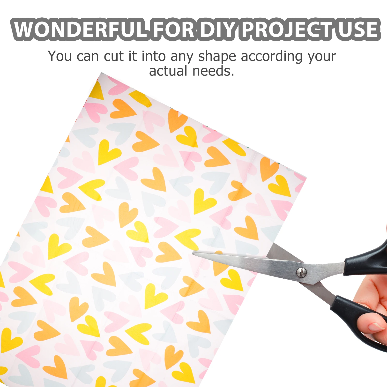 Fogli per confezioni regalo con motivo a cuore in carta per compleanno, San Valentino, materiale per confezioni di tessuti fai da te