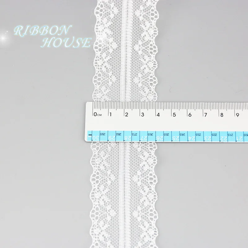 (10 yards/roll) 40mm  White Lace fabric Webbing DIY hair accessories, Clothing decoration   floral gift wrapping materials